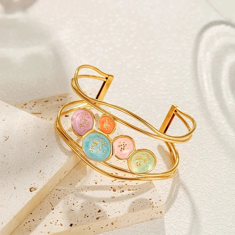 Classy Floral Bangle Bracelets