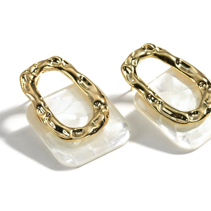 Classy Geometric Square Earrings