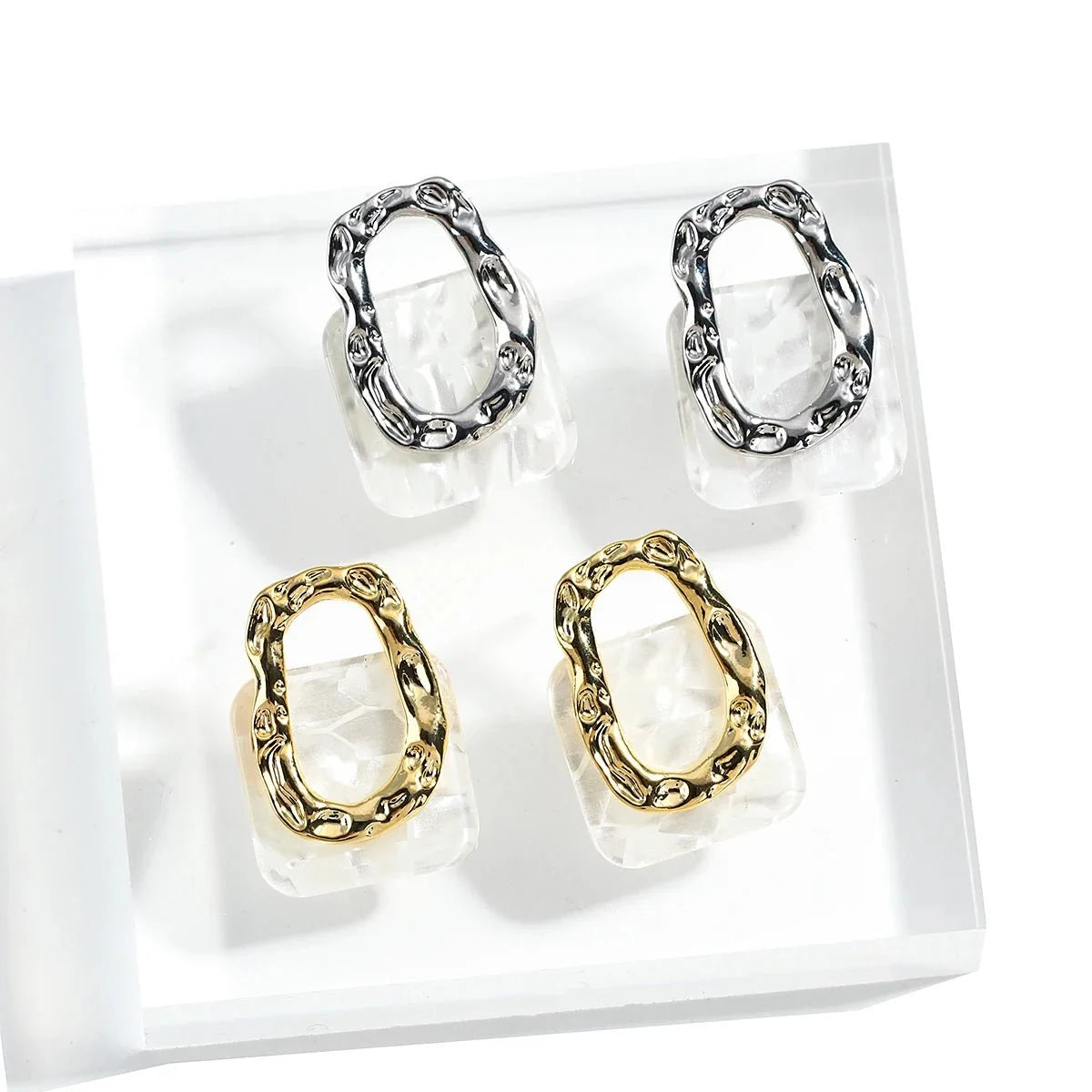 Classy Geometric Square Earrings