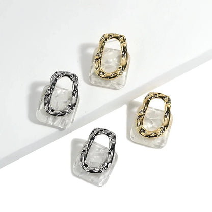 Classy Geometric Square Earrings