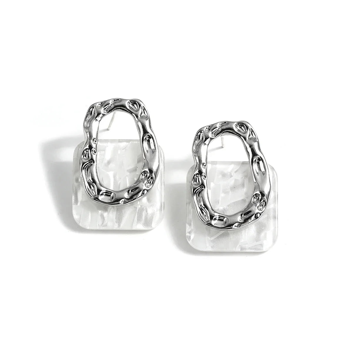 Classy Geometric Square Earrings