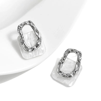 Classy Geometric Square Earrings