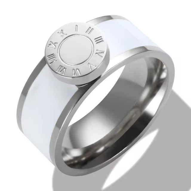 Classy Roman Numeral Bangle Bracelet and Rings