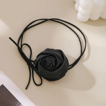 Classy Rose Floral Choker Necklace