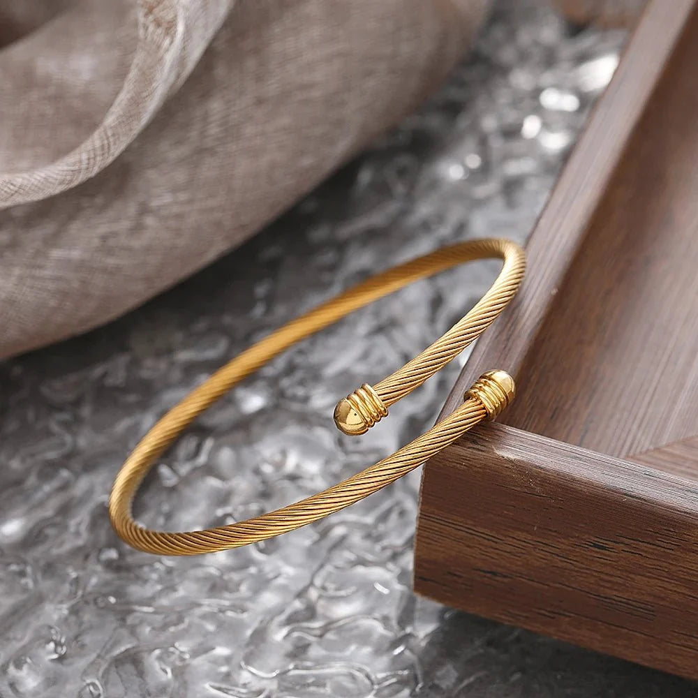 Classy Twisted Bangle Bracelet