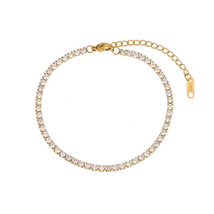 Dainty Accented Gold Chain Anklets