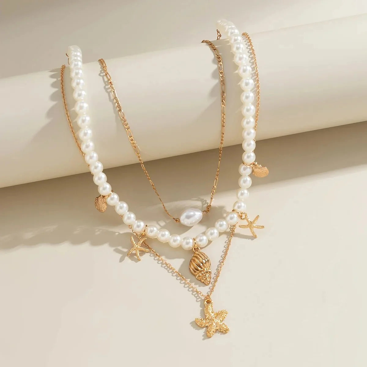 Dainty Beach Adventure Necklace Stack