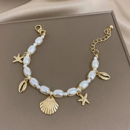 Dainty Beach Adventure Pearl Bracelet
