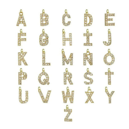 Dainty Beaded Chain Initial Necklace