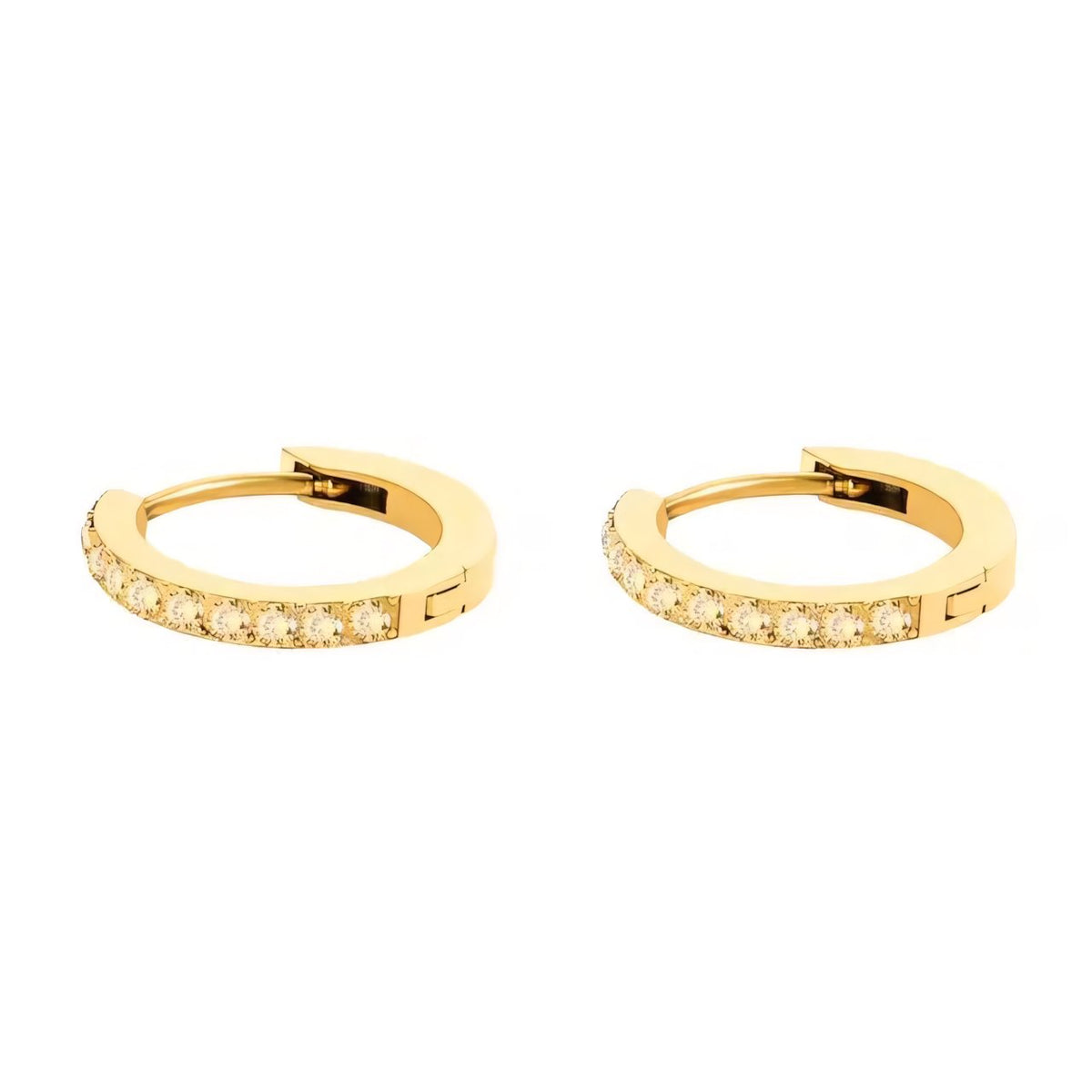 Dainty Birthstone Hoop Huggie Earrings