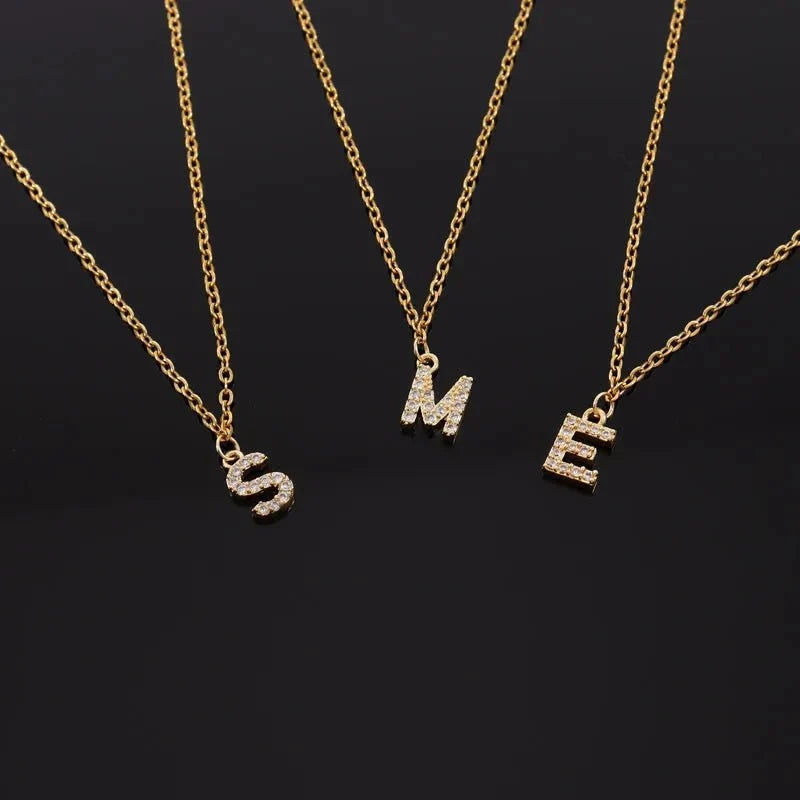 Dainty Chain Diamond Initial Bracelet