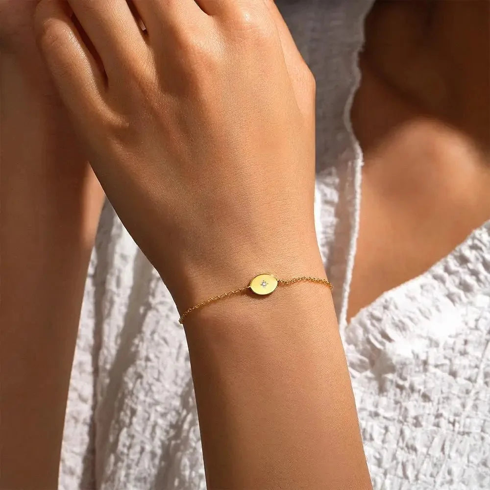 Dainty Chain North Star Bracelet