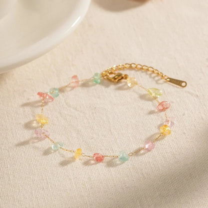 Dainty Crystal Bracelet and Necklace Set