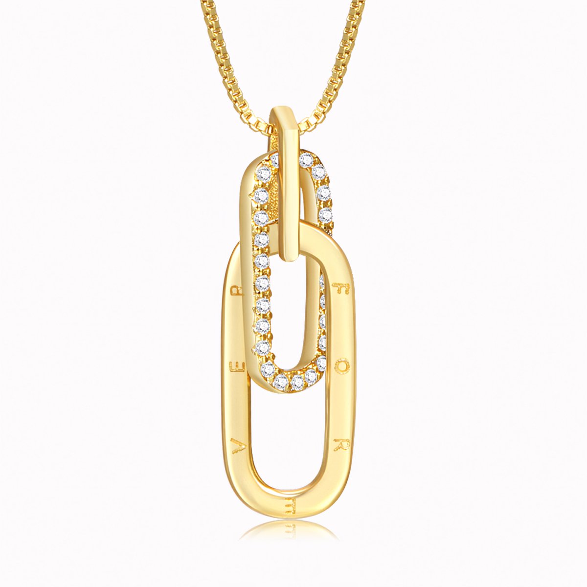 Dainty Forever Paperclip Love Necklace