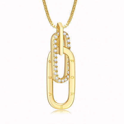 Dainty Forever Paperclip Love Necklace