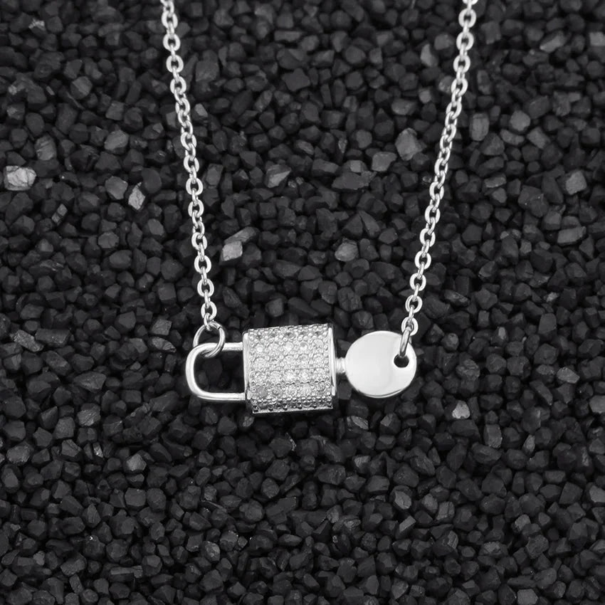 Dainty Lock And Key Lovers Necklace