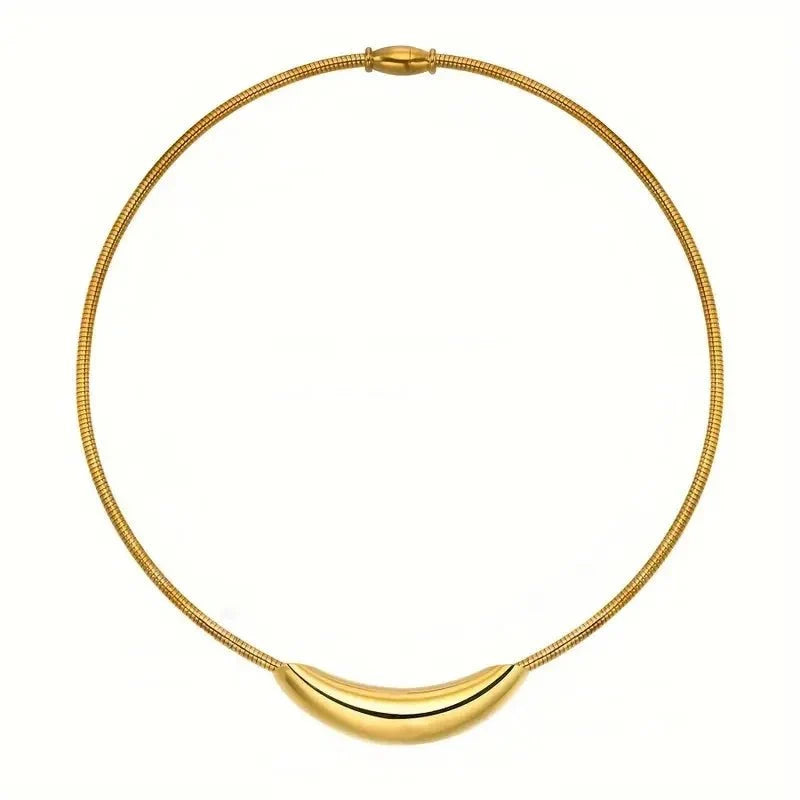 Dainty Modern Curve Choker Necklace