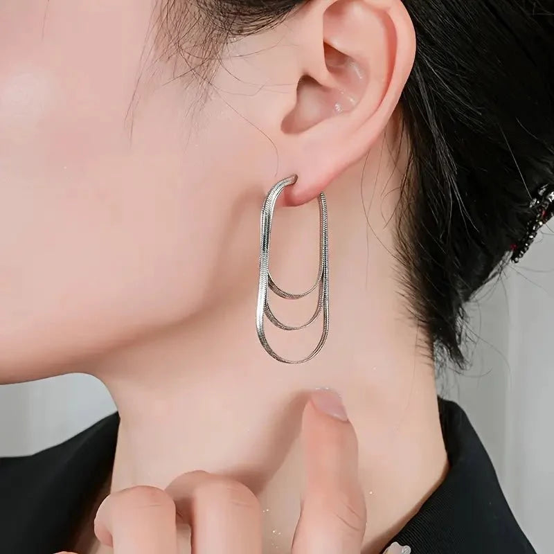 Dainty Tassel Dangle Chain Earrings