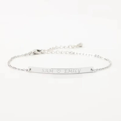 Dainty Thin Engraving Bracelet
