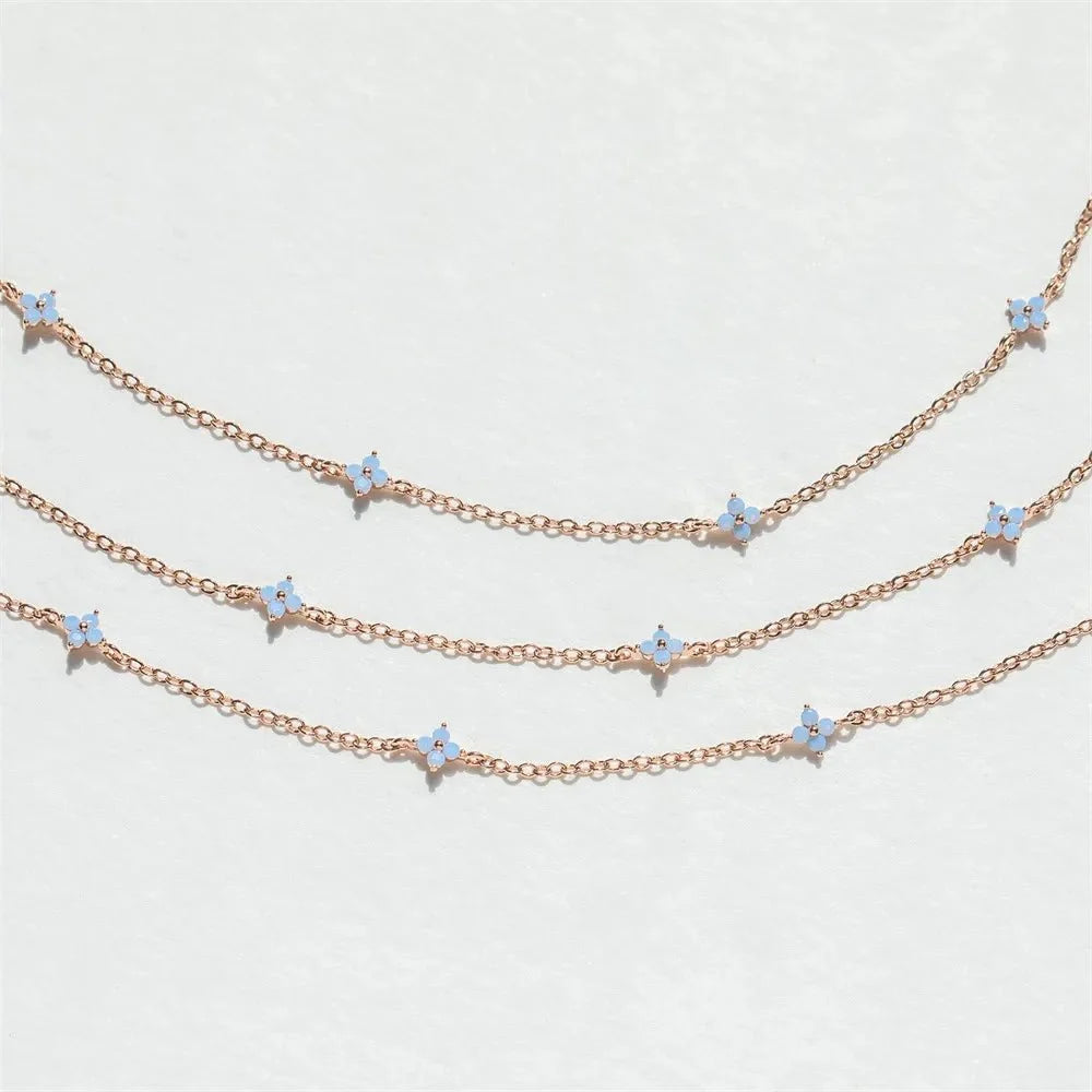 Dainty Tiny Flowers Necklace