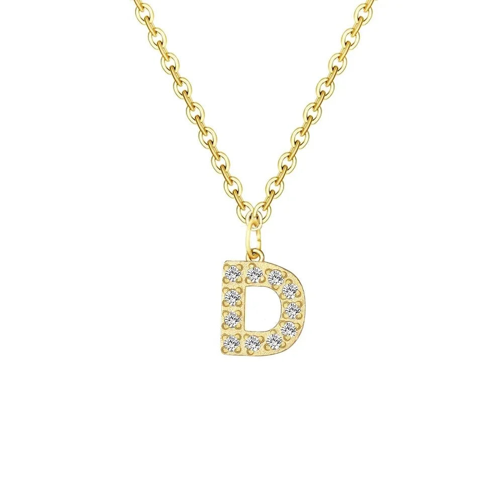 Dainty Zircon Letter Initial, Number, Symbol Chain Necklace