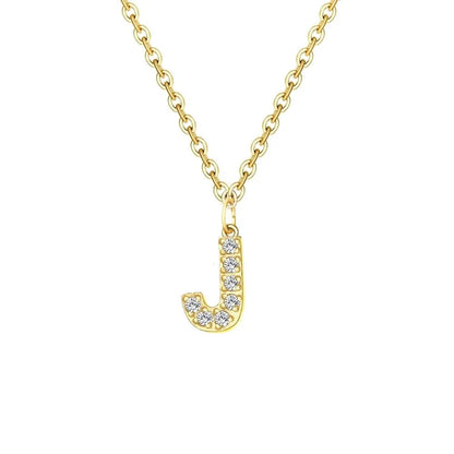 Dainty Zircon Letter Initial, Number, Symbol Chain Necklace