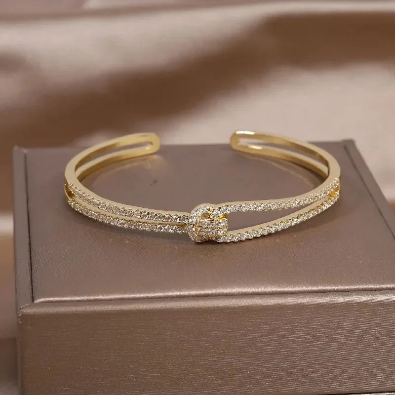 Diamond Knot Cuff Bracelet