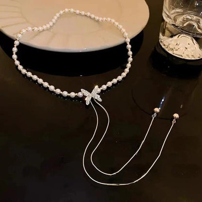 Elegant Adjustable Butterfly Necklace