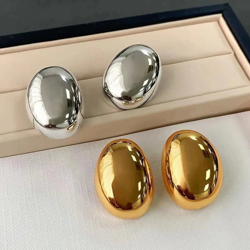Elegant Oval Stud Earrings