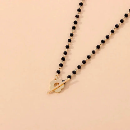 Floral Choker Flower Clasp Necklace
