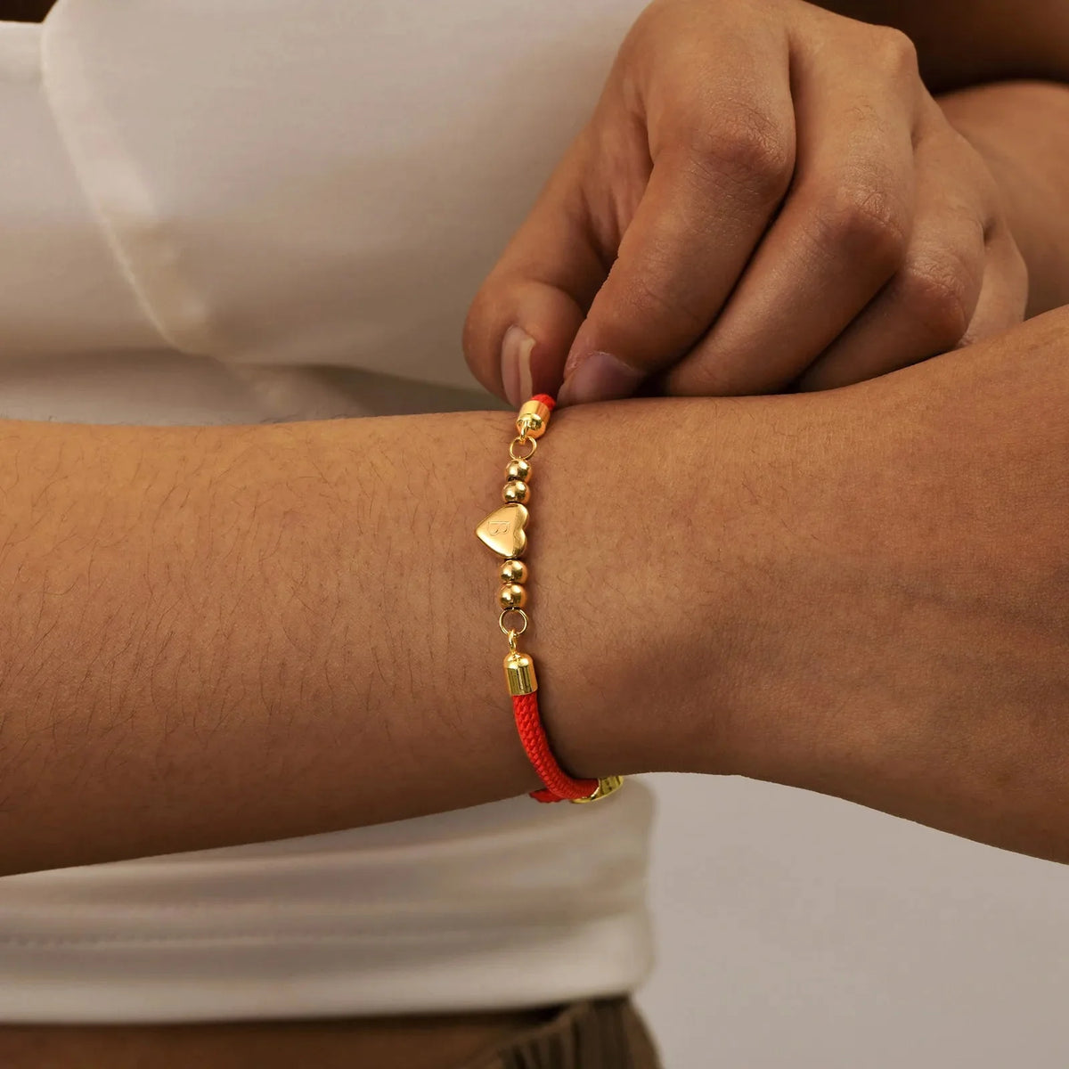 Heart Letter Initial Milan Rope Bracelet