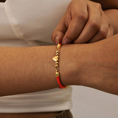 Heart Letter Initial Milan Rope Bracelet