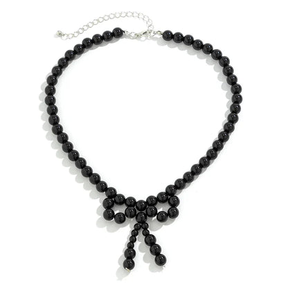 Iconic Dainty Pearl Bow Necklace