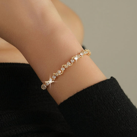 14k Twist Accent Tennis Bracelet
