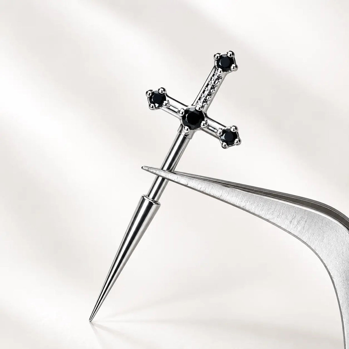 16G Dagger Cross Helix Piercing Earring