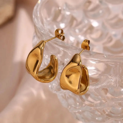 Melting Abstract Dainty Earrings