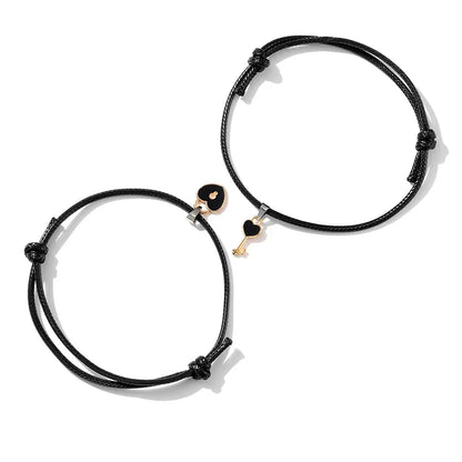 Minimal Lock & Key Couples Bracelets