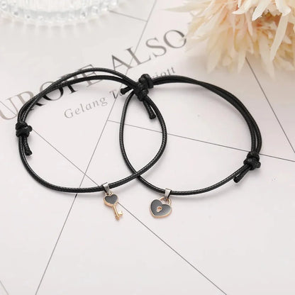 Minimal Lock & Key Couples Bracelets
