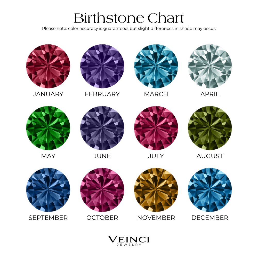 Personalized Name & Birthstone Heart Hanging Pendant Necklace