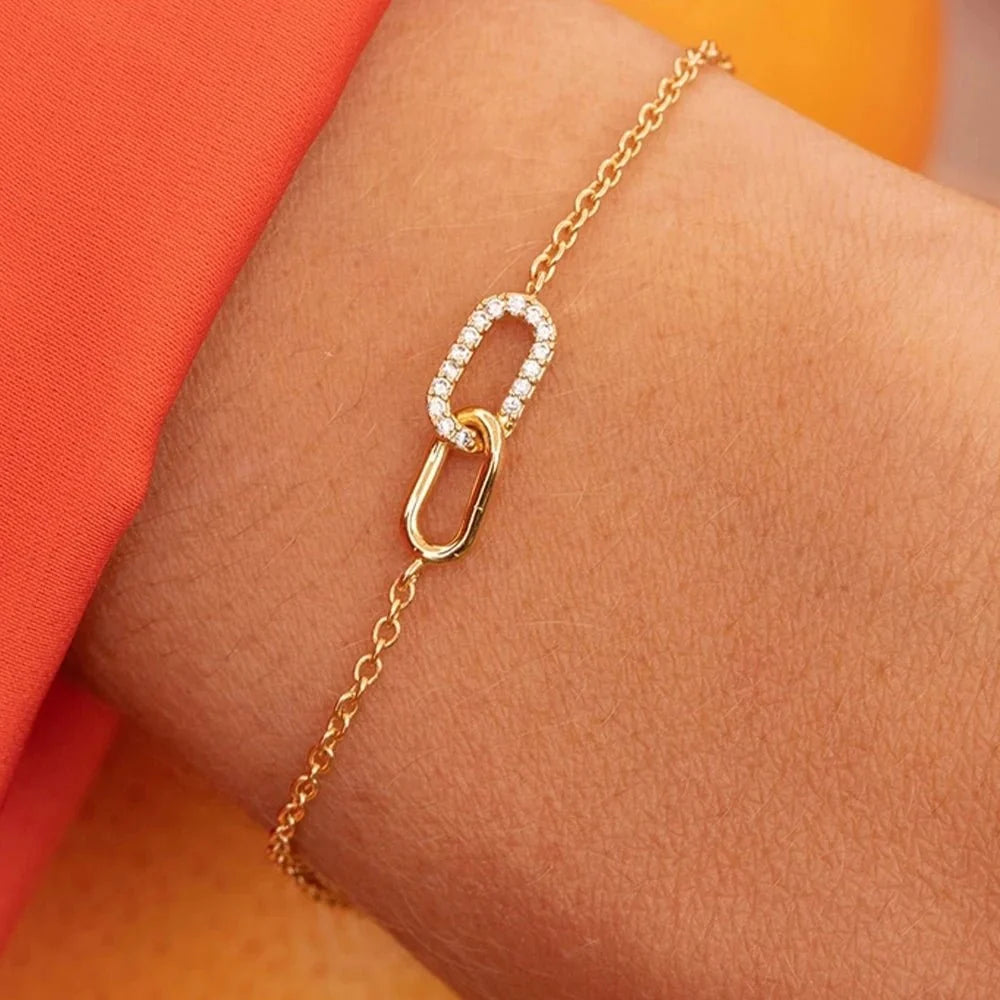 S925 Forever Linked Diamond Contrast Bracelet