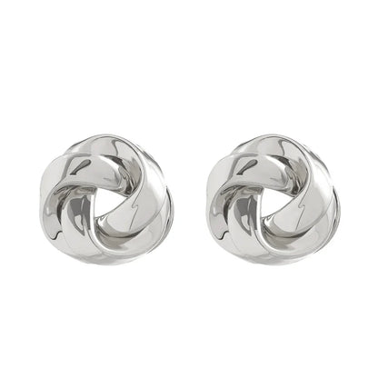 Statement Pretzel Spiral Twist Earrings