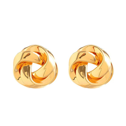Statement Pretzel Spiral Twist Earrings